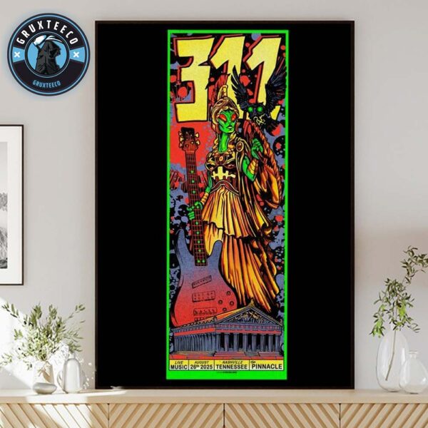 311 Live Concert At The Pinnacle In Nashville Tennessee On August 26 2025 Home Decor Poster Canvas