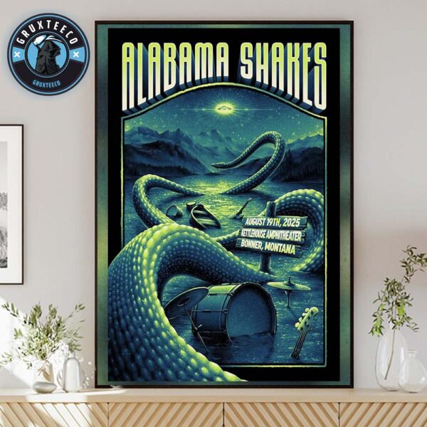 Alabama Shakes Live Show Music At Kettlehouse Amphitheater In Bonner Montana On August 19 2025 Home Decor Poster Canvas