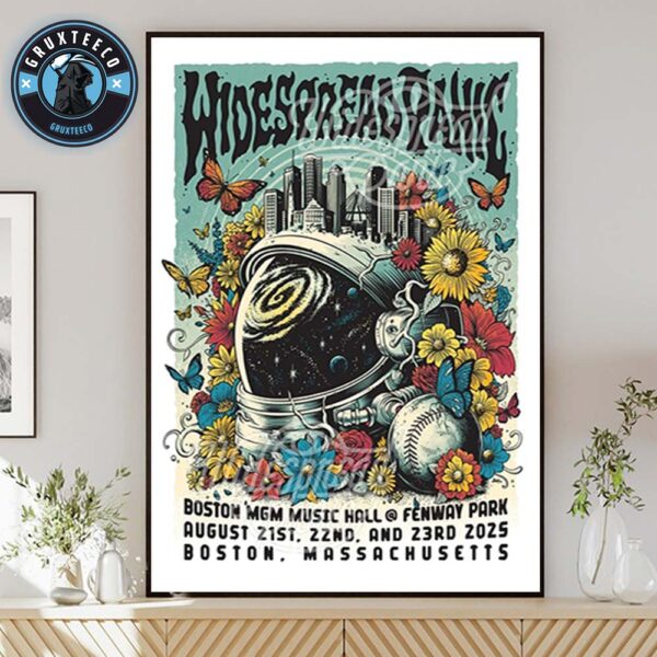Widespread Panic At Boston MGM Music Hall @ Fenway Park In Boston Masachusetts On August 21st 22nd 23rd  2025 Home Decor Poster Canvas