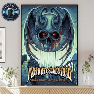 Avenged Sevenfold Live Concert At Northerly Island In Chicago IL On August 31 And September 1 2025 Home Decor Poster Canvas