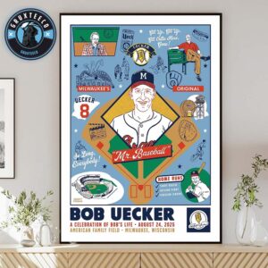Bob Uecker A Celebration of Bobs Life At American Family Field In Milwaukee Wisconsin On August 24 2025 Home Decor Poster Canvas
