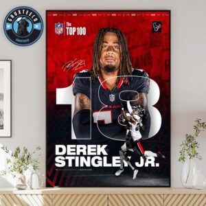 Derek Stingley Jr At Position Cornerback In Houston Texans On The Top 100 NFL 2025 Home Decor Poster Canvas