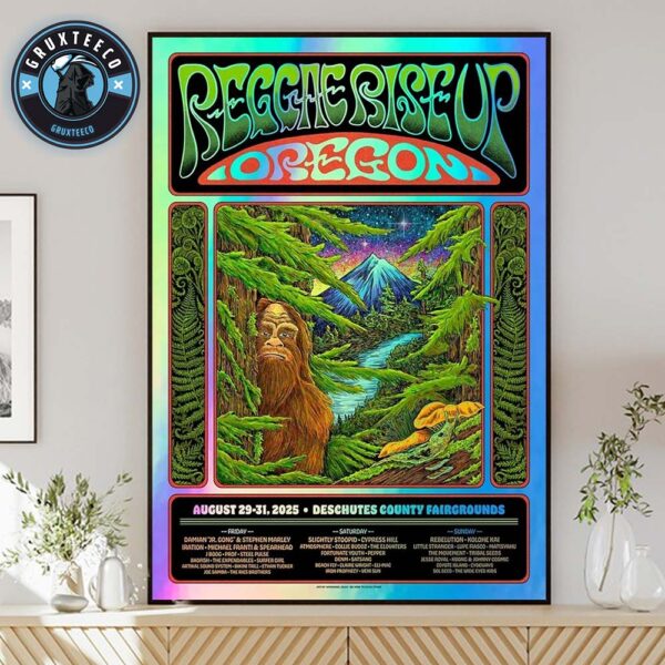 Festival Reggae Rise Up Oregon For Deschutes County Fairgrounds On August 29 To 31 2025 Home Decor Poster Canvas