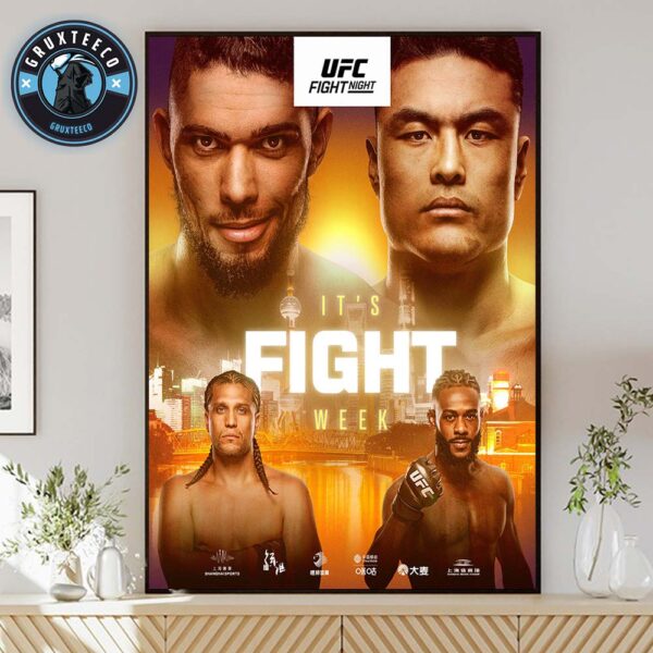Johnny Walker Vs Zhang Mingyang UFC Fight Night In Shanghai China Home Decor Poster Canvas