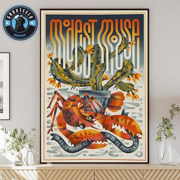 Modest Mouse Live Concert For Tucson AZ And Phoenix AZ On August 24 And 25 2025 Home Decor Poster Canvas