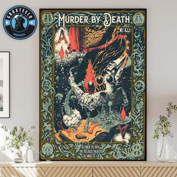 Murder By Death Live Show Music At The Belasco Theater In Los Angeles CA On October 29 2025 Home Decor Poster Canvas