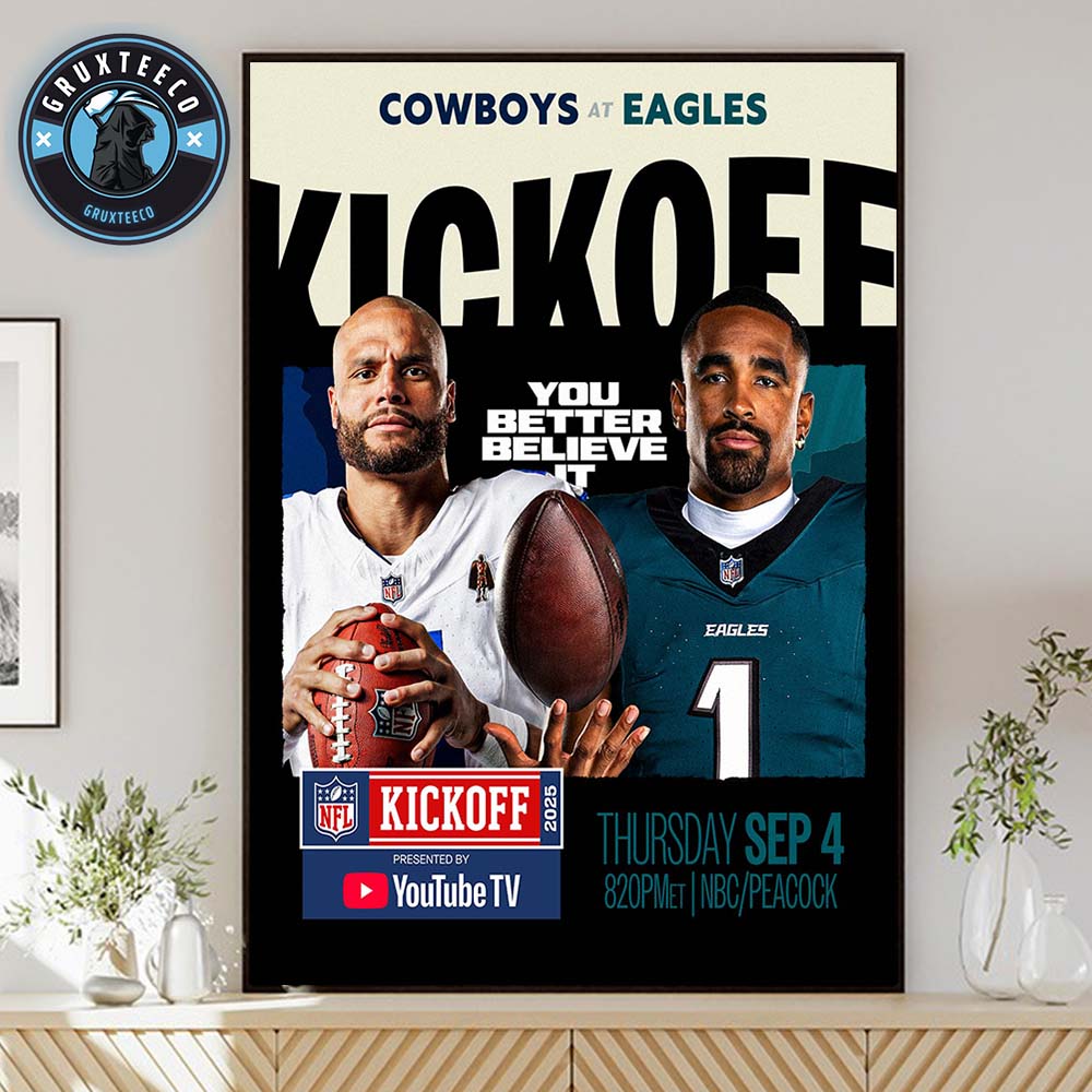 NFL Opener Game Face To Face Dallas Cowboys Vs Philadelphia Eagles At Lincoln Financial Field In Philadelphia PA On September 4 2025 Home Decor Poster Canvas