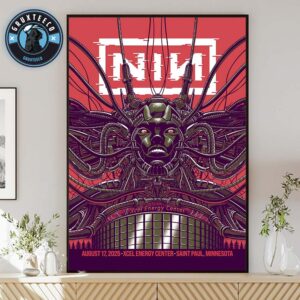 Nine Inch Nails At Xcel Energy Center In Saint Paul Minnessota  On August 17 2025 Home Decor Poster Canvas