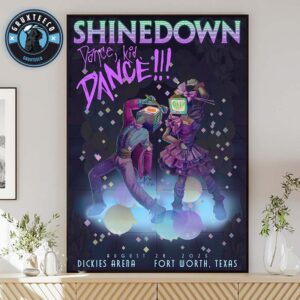 Shinedown Dance Kid Dance Tour At Dickies Arena In Fort Worth Texas On August 28 2025 Home Decor Poster Canvas