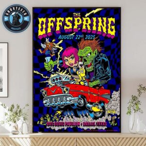 The Offspring At Dos Equis Pavilion In Dallas Texas On August 22 2025 Home Decor Poster Canvas