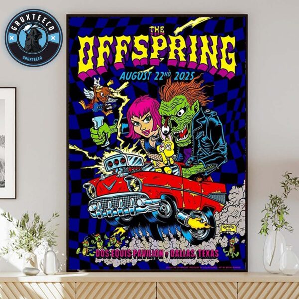 The Offspring At Dos Equis Pavilion In Dallas Texas On August 22 2025 Home Decor Poster Canvas