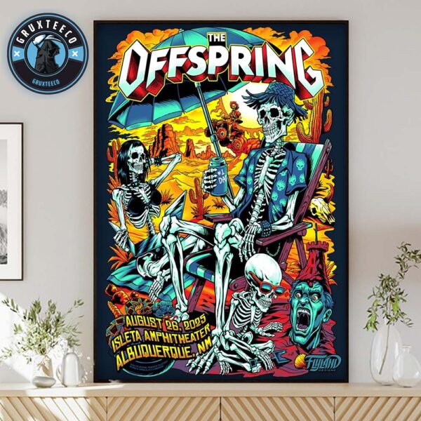 The Offspring Live Concert At Isleta Amphitheater In Albuquerque New Mexico On August 26 2025 Home Decor Poster Canvas