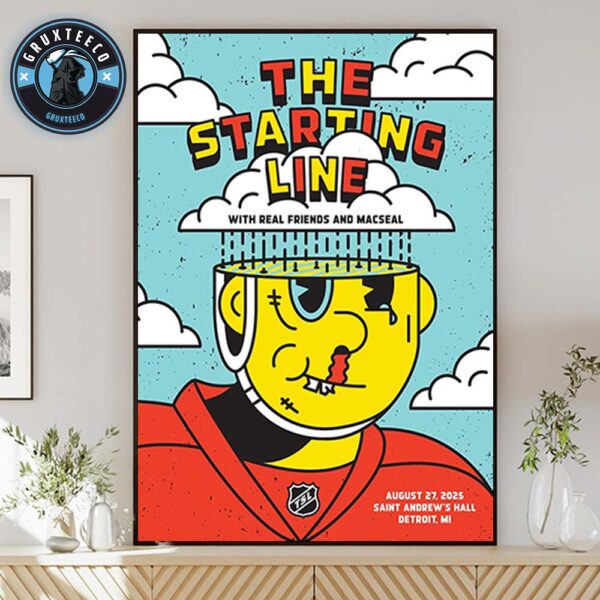 The Starting Line  With Real Friends And Macseal At Saint Andrew Hall In Detroit MI On August 27 2025 Home Decor Poster Canvas
