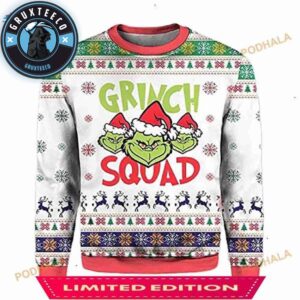 3D Grinch Squad Ugly Christmas Sweater For Men And Women