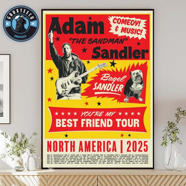 Adam Sandler You’re My Best Friend Tour At MVP Arena In Albany NY On September 16 2025 Home Decor Poster Canvas
