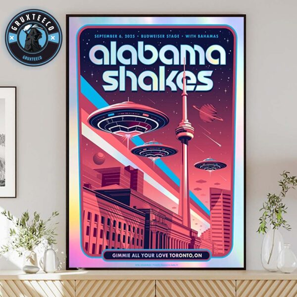 Alabama Shakes  Live Concert At Budweiser Stage In Toronto ON OnSeptember 06 2025 Home Decor Poster Canvas