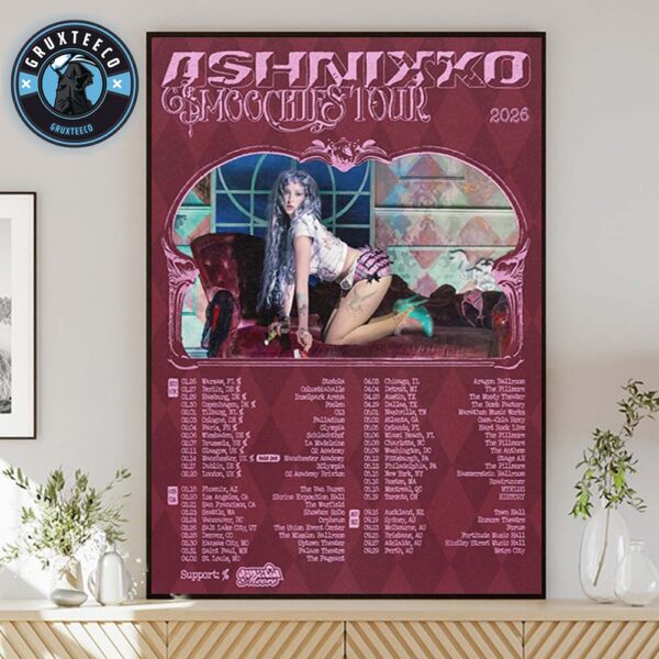 Ashnikko For Smoochifs Tour Sechdule 2026 Home Decor Poster Canvas
