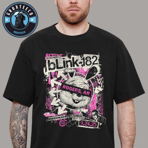 Blink 182 At Walmart Arkansas Music Pavilion In Rogers AR On September 24 2025 Unisex T-Shirt