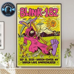 Blink 182 Live Show Music At Darien Lake Amphitheater In Darien NY On September 11 2025 Home Decor Poster Canvas
