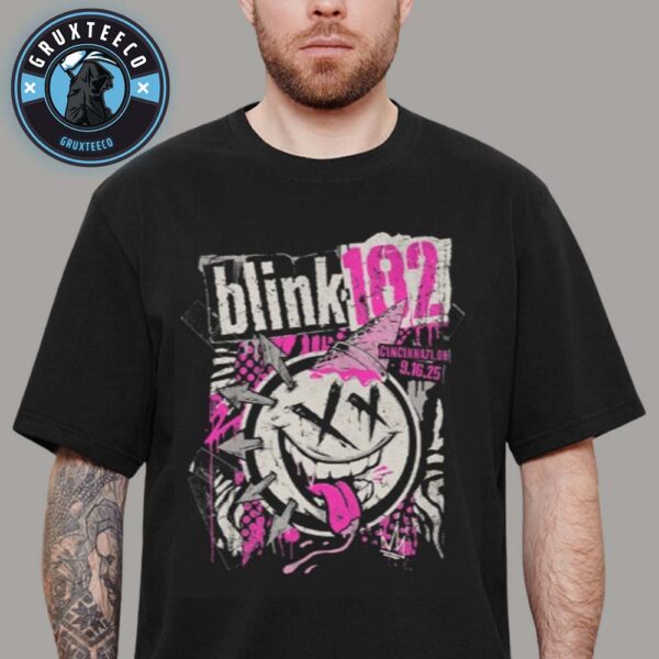 Blink 182 Live Show Music At Riverbend Music Center In Cincinnati Ohio On September 16 2025 Unisex T-Shirt