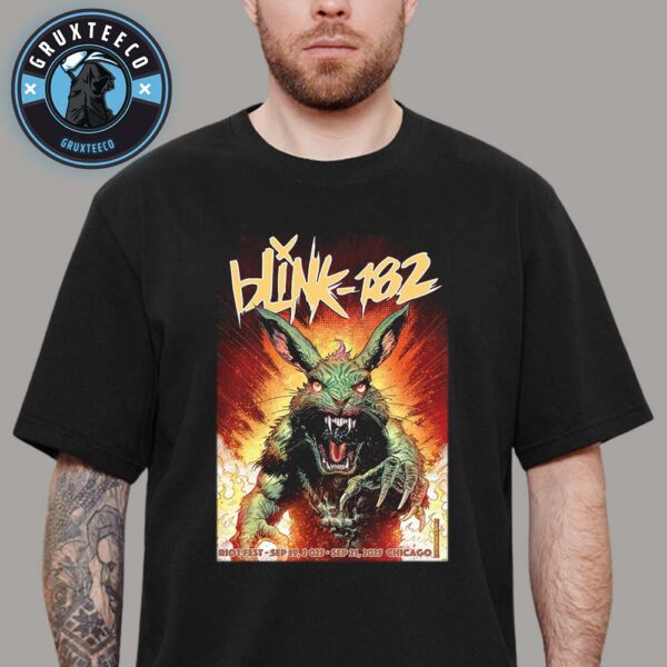 Blink 182 Live Show Music For Riot Fest Chicago On September 19 And 21 2025 Unisex T-Shirt