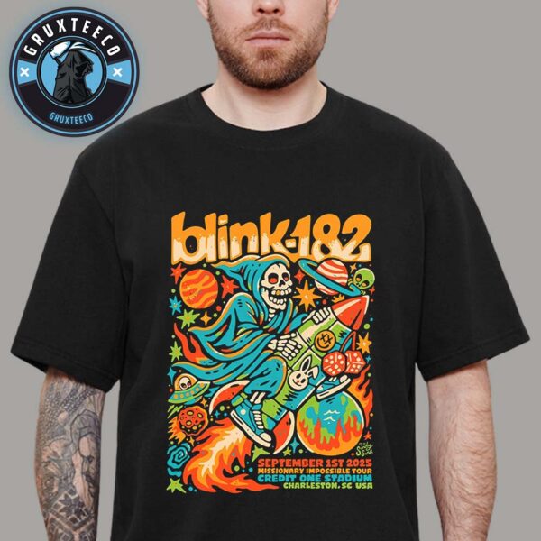 Blink 182 Missionary Impossible Tour At Charleston In South Carolina USA On September 01 2025 Unisex T-Shirt