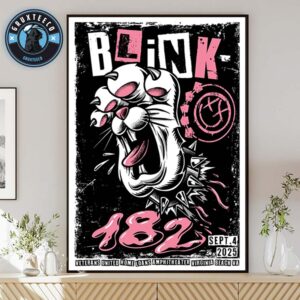 Blink 182 Missionary Impossible Tour At Veterans United Home Loans Amphitheater In Virginia Beach VA On September 04 2025  Home Decor Poster Canvas