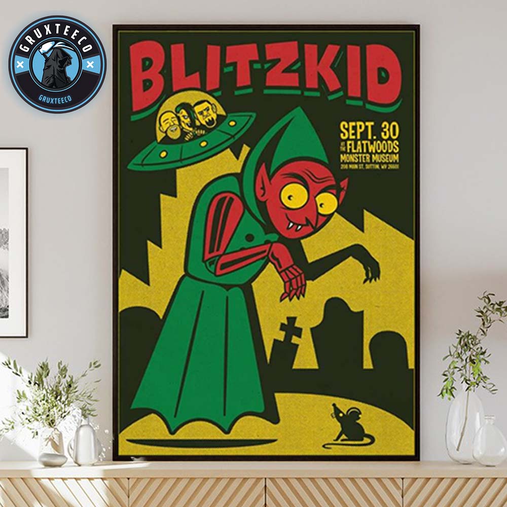 Blitzkid Live Show Music At Flatwoods Monster Museum In Sutton West Virginia On September 30 2025 Home Decor Poster Canvas