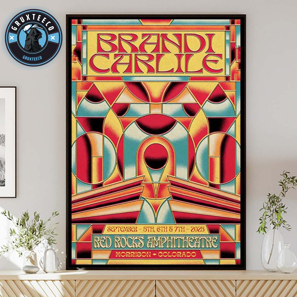 Brandi Carlile Live Show Music At Red Rock Amphitheatre In Morrison Colorado On September 05 To 07 2025 Home Decor Poster Canvas