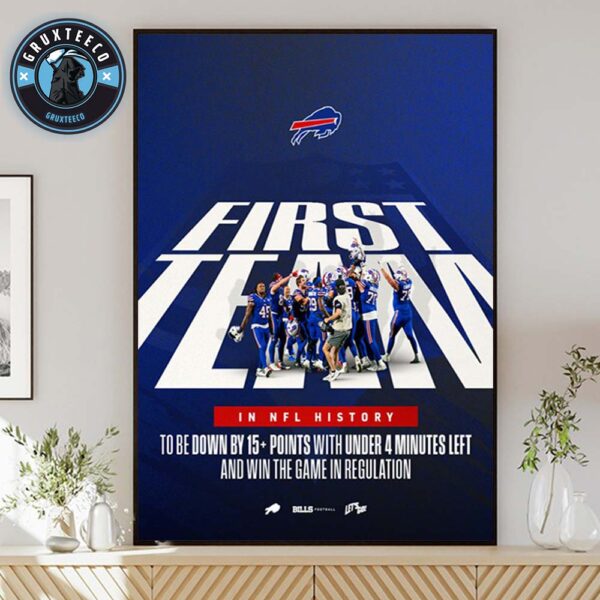 Bufalo Bills Makes History With Their Comeback In NFL Regular Season 2025 Home Decor Poster Canvas