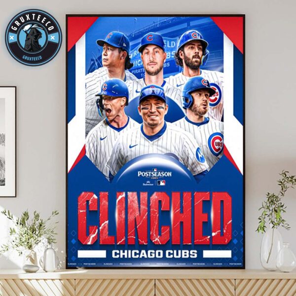 Chicago Cubs Clinch For Postseason On Major League Baseball MLB 2025 Home Decor Poster Canvas