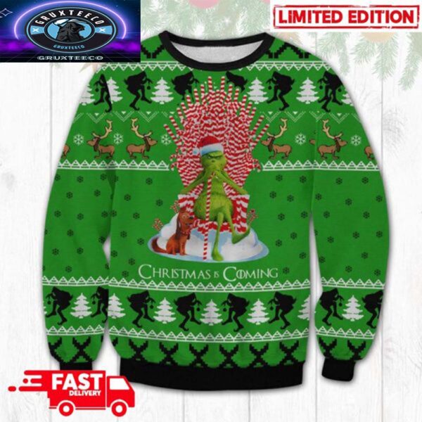 Christmas Coming Grinch Ugly Christmas Sweater