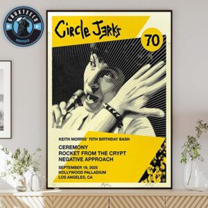 Circle Jerks At Hollywood Palladium In Los Angeles CA On September 19 2025 Home Decor Poster Canvas