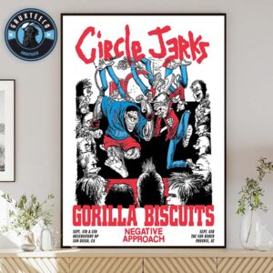 Circle Jerks With Gorilla Biscuits And Negative Approach At Observatory North Park In San Diego CA On September 04 2025  Home Decor Poster Canvas