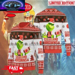 Cleveland Browns NFL x Grinch Holiday 2025 Best Git For Family Ugly Sweater