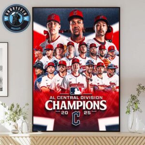 Cleveland Guardians AL Central Division Champions MLB 2025 Home Decor Poster Canvas