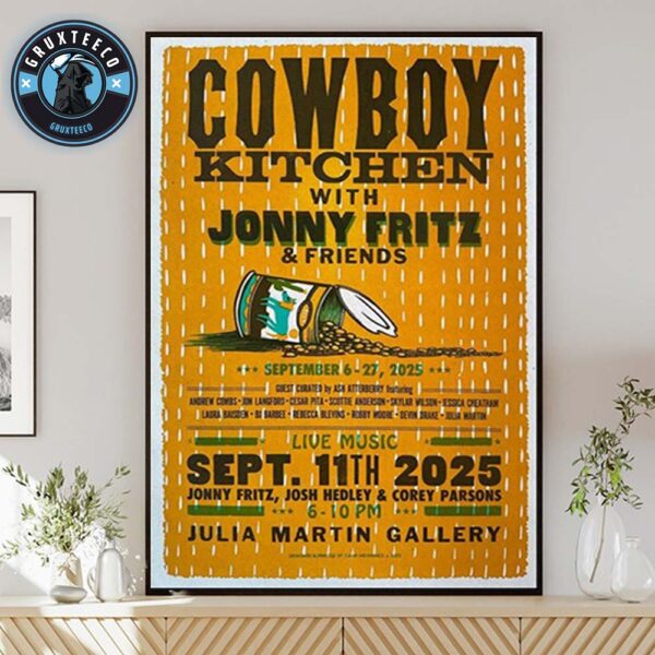 Cowboy Kitchen With Jonny Fritz And Friends For Julia Martin Gallery On September 6 To 27 2025 Home Decor Poster Canvas