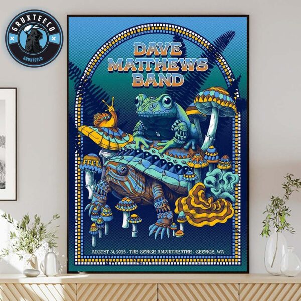 Dave Matthews Band Live Concert At The Gorge Amphitheatre In George WA On August 31 2025 Home Decor Poster Canvas