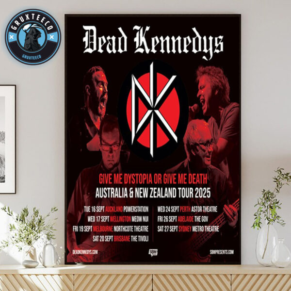 Dead Kennedys For Australia And New Zealand Tour Schedule On September 2025 Home Decor Poster Canvas