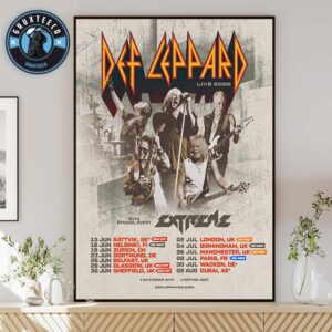 Def Leppard With Special Guest Extreme For Live Show Music Tour Sechdule On June To August 2026 Home Decor Poster Canvas