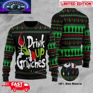 Drink Up Grinches Christmas 2025 Holiday Xmas Gift Ugly Sweater