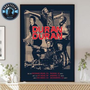 Duran Duran Tour Sechdule January 2026 Home Decor Poster Canvas