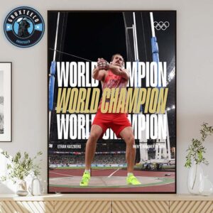 Ethan Katzberg Is World Champion In Men Shot Put At The Olympics 2025 Home Decor Poster Canvas