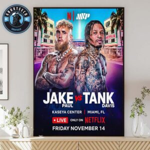 Face To Face Jake Paul Vs Tank Davis At Kaseya Center In Miami FL On November 14 2025 Home Decor Poster Canvas