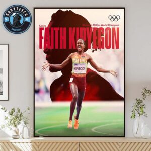 Faith Kipyegon Of Kenya Is World Athletics Champion At 2025 Olympics Home Decor Poster Canvas