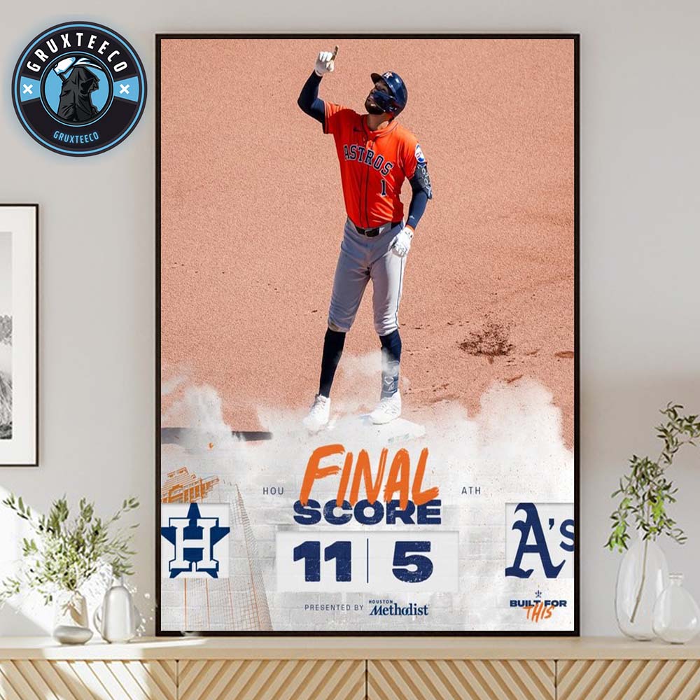 Final Score Houston Astros Vs Oakland Athletics For MLB Regular Season At Minute Maid Park In Houston Texas On September 26 2025 Home Decor Poster Canvas