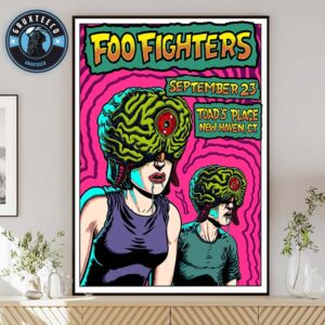 Foo Fighters Live Show Music At Toads Place In New Haven CT On September 23 2025 Home Decor Poster Canvas