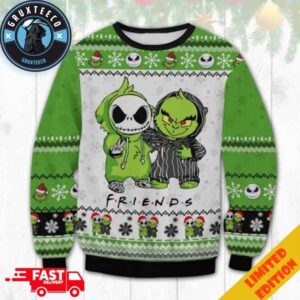 Friends Baby Jack Skellington Baby Grinch Nightmare Before Christmas 2025 Ugly Sweater