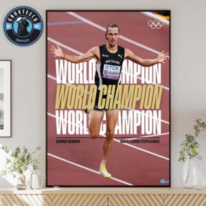 Geordie Beamish Is The Men 3000m Hurdles World Champion In The Tokyo 2025 Olympics On September 17 2025 Home Decor Poster Canvas
