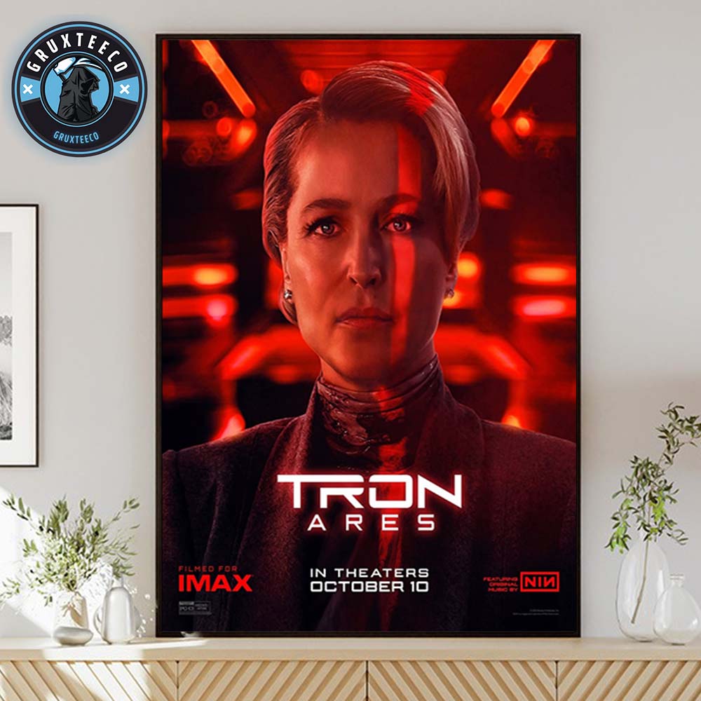 Gillian Anderson Will Appear In The Movie Tron Ares Which Opens On October 10 2025 Home Decor Poster Canvas